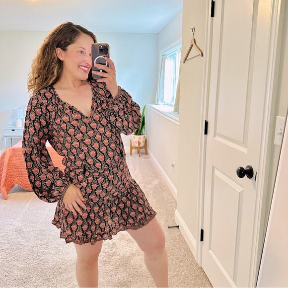 matin full sleeve mini dress Long-Sleeve A-Line Mini Dress